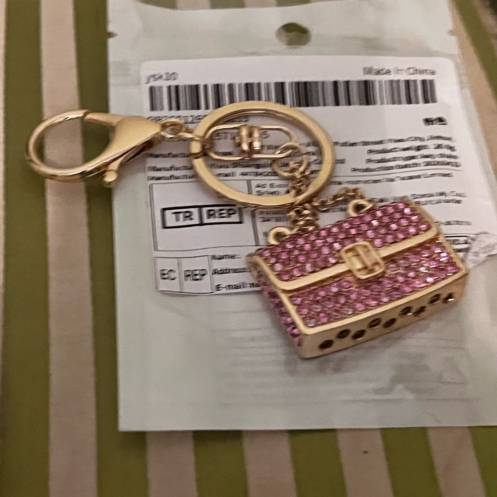 Pink and Gold Keychain Accessory